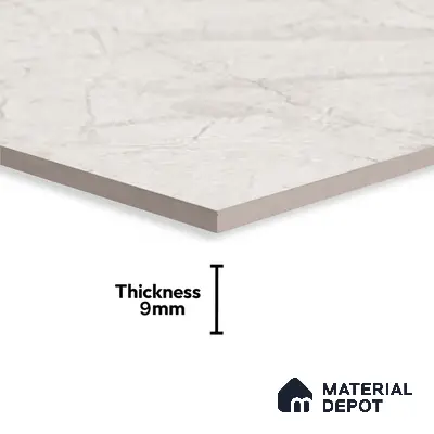 Marble Wall Tile TL 05474 Lustra Charm Pearl 2 ft x 1 ft Ceramic Satin Finish - 9 mm | Suitable for Bathroom, Kitchen