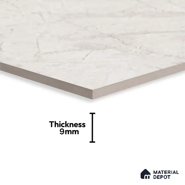 Marble Wall Tile TL 05474 Lustra Charm Pearl 2 ft x 1 ft Ceramic Satin Finish - 9 mm | Suitable for Bathroom, Kitchen