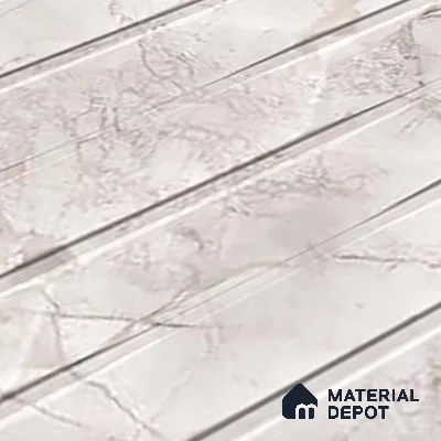 Marble Wall Tile TL 05478 B Lustra Manila Bianco Decor 2 ft x 1 ft Ceramic Satin Finish - 9 mm | Suitable for Bathroom, Kitchen