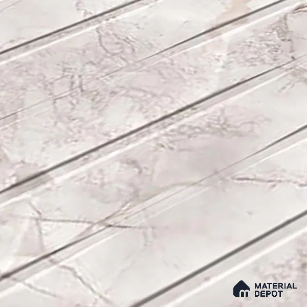 Marble Wall Tile TL 05478 B Lustra Manila Bianco Decor 2 ft x 1 ft Ceramic Satin Finish - 9 mm | Suitable for Bathroom, Kitchen