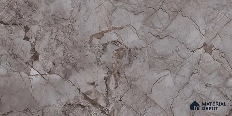 Marble Wall Tile TL 05478 C Lustra Manila Ash 2 ft x 1 ft Ceramic Satin Finish - 9 mm | Suitable for Bathroom, Kitchen (Sample)