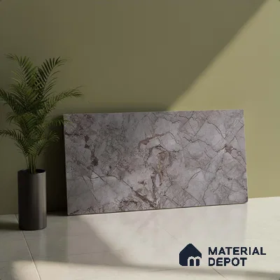 Marble Wall Tile TL 05478 C Lustra Manila Ash 2 ft x 1 ft Ceramic Satin Finish - 9 mm | Suitable for Bathroom, Kitchen (Sample)
