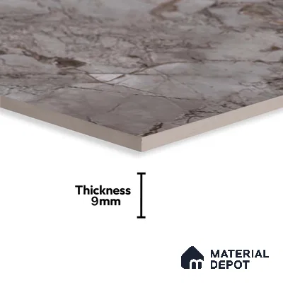 Marble Wall Tile TL 05478 C Lustra Manila Ash 2 ft x 1 ft Ceramic Satin Finish - 9 mm | Suitable for Bathroom, Kitchen (Sample)