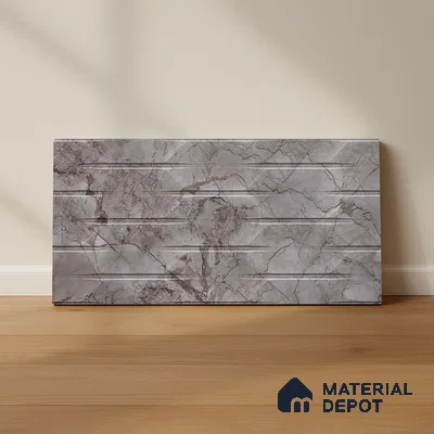 Marble Wall Tile TL 05478 D Lustra Manila Ash Decor 2 ft x 1 ft Ceramic Satin Finish - 9 mm | Suitable for Bathroom, Kitchen (Sample)