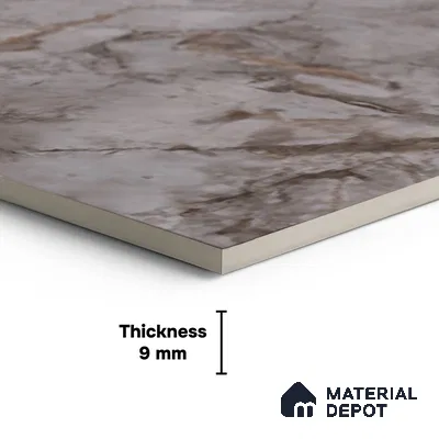 Marble Matching Floor Tile TL 05478 E Lustra Manila Ash 1 ft x 1 ft Ceramic Antiskid Matte Finish - 9 mm | Suitable for Bathroom, Kitchen