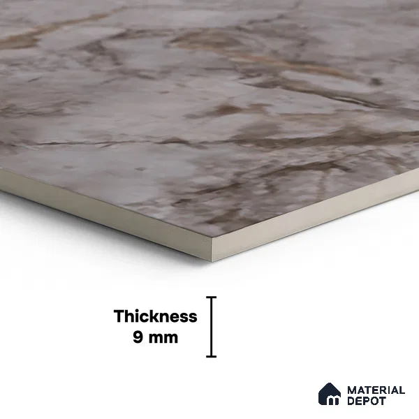 Marble Matching Floor Tile TL 05478 E Lustra Manila Ash 1 ft x 1 ft Ceramic Antiskid Matte Finish - 9 mm | Suitable for Bathroom, Kitchen