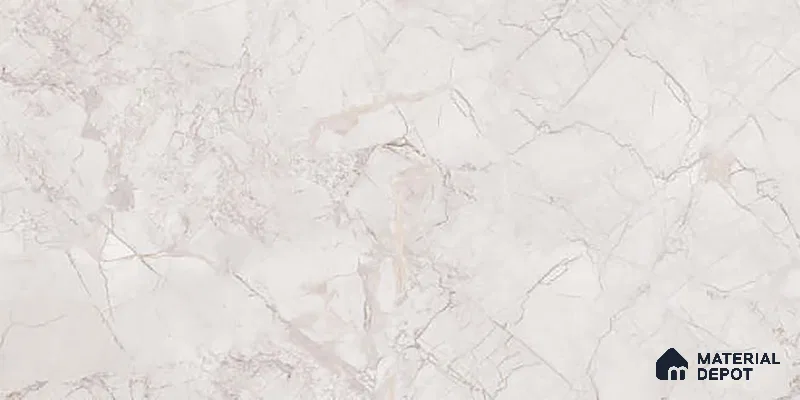 Marble Wall Tile TL 05478 Lustra Manila Bianco 2 ft x 1 ft Ceramic Satin Finish - 9 mm | Suitable for Bathroom, Kitchen