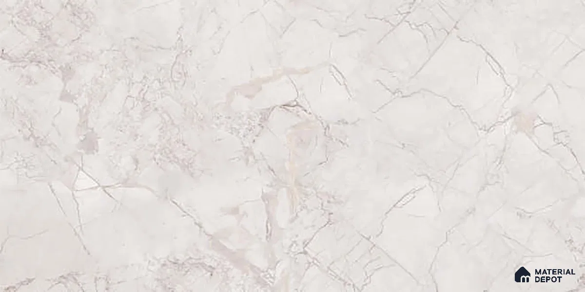 Marble Wall Tile TL 05478 Lustra Manila Bianco 2 ft x 1 ft Ceramic Satin Finish - 9 mm | Suitable for Bathroom, Kitchen