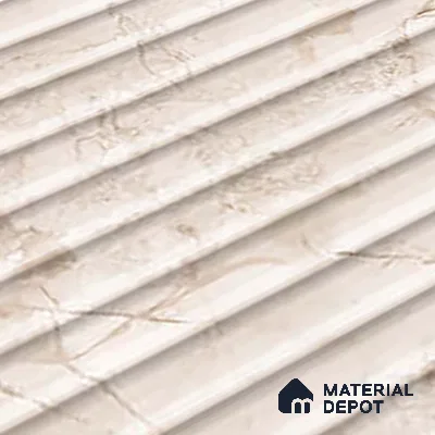 Marble Wall Tile TL 05477 B Lustra Manila Crema Decor 2 ft x 1 ft Ceramic Satin Finish - 9 mm | Suitable for Bathroom, Kitchen (Sample)