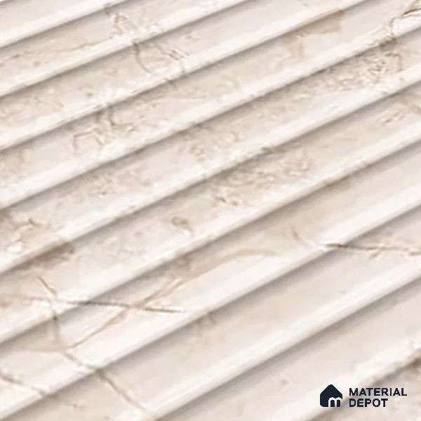 Marble Wall Tile TL 05477 B Lustra Manila Crema Decor 2 ft x 1 ft Ceramic Satin Finish - 9 mm | Suitable for Bathroom, Kitchen (Sample)