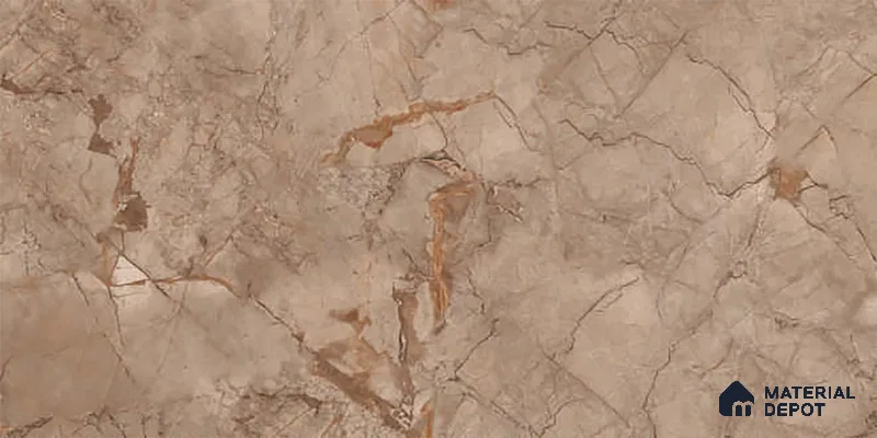 Marble Wall Tile TL 05477 C Lustra Manila Almond 2 ft x 1 ft Ceramic Satin Finish - 9 mm | Suitable for Bathroom, Kitchen