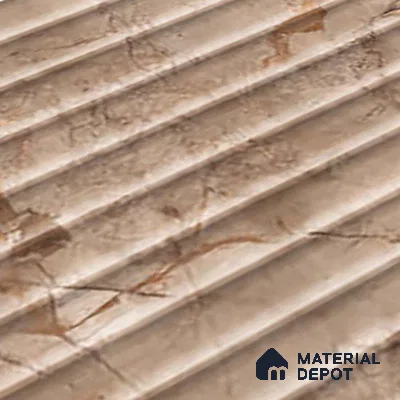 Marble Wall Tile TL 05477 D Lustra Manila Almond Decor 2 ft x 1 ft Ceramic Satin Finish - 9 mm | Suitable for Bathroom, Kitchen (Sample)