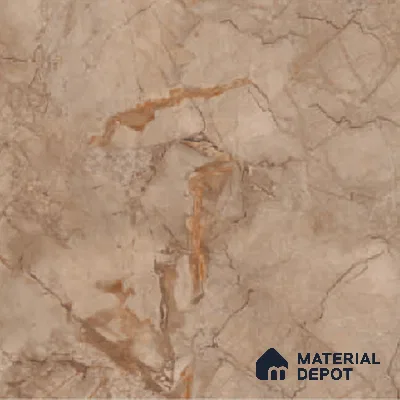 Marble Matching Floor Tile TL 05477 E Lustra Manila Almond 1 ft x 1 ft Ceramic Antiskid Matte Finish - 9 mm | Suitable for Bathroom, Kitchen