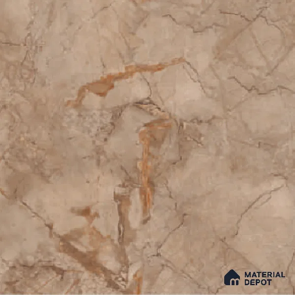Marble Matching Floor Tile TL 05477 E Lustra Manila Almond 1 ft x 1 ft Ceramic Antiskid Matte Finish - 9 mm | Suitable for Bathroom, Kitchen