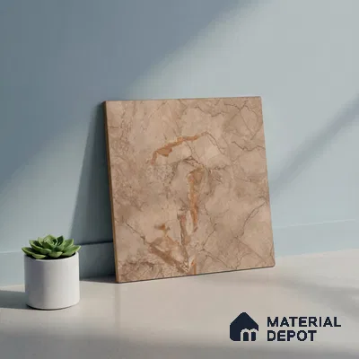 Marble Matching Floor Tile TL 05477 E Lustra Manila Almond 1 ft x 1 ft Ceramic Antiskid Matte Finish - 9 mm | Suitable for Bathroom, Kitchen