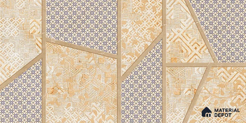 Highlighter Wall Tile TL 05471 B Lustra Mesa Sand Decor 2 ft x 1 ft Ceramic Satin Finish - 9 mm | Suitable for Bathroom, Kitchen (Sample)