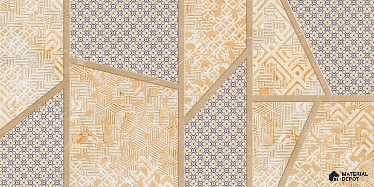 Highlighter Wall Tile TL 05471 B Lustra Mesa Sand Decor 2 ft x 1 ft Ceramic Satin Finish - 9 mm | Suitable for Bathroom, Kitchen (Sample)