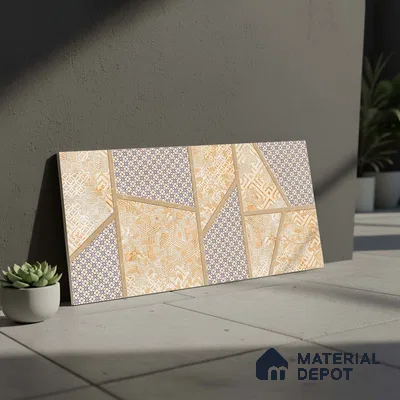 Highlighter Wall Tile TL 05471 B Lustra Mesa Sand Decor 2 ft x 1 ft Ceramic Satin Finish - 9 mm | Suitable for Bathroom, Kitchen (Sample)