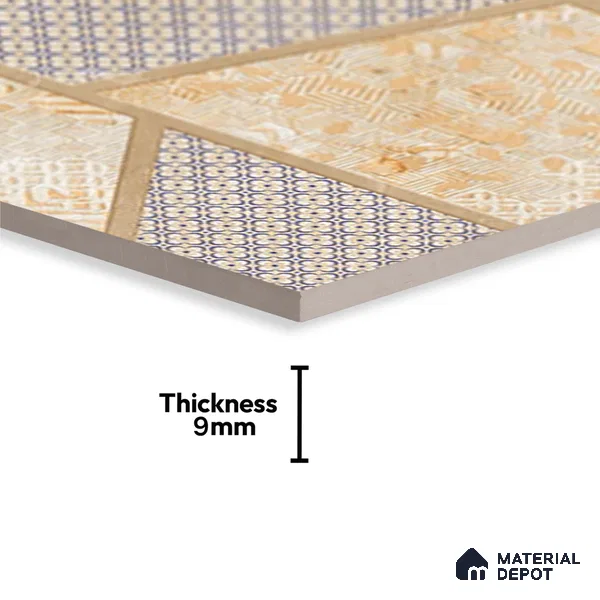 Highlighter Wall Tile TL 05471 B Lustra Mesa Sand Decor 2 ft x 1 ft Ceramic Satin Finish - 9 mm | Suitable for Bathroom, Kitchen (Sample)