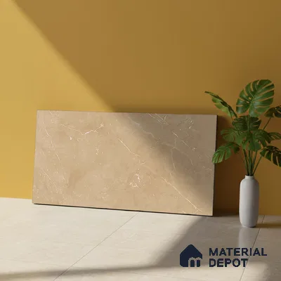 Marble Wall Tile TL 05471 C Lustra Mesa Beige 2 ft x 1 ft Ceramic Satin Finish - 9 mm | Suitable for Bathroom, Kitchen (Sample)