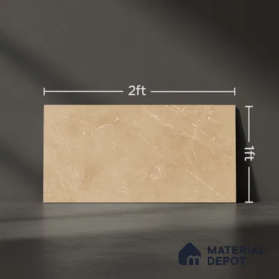 Marble Wall Tile TL 05471 C Lustra Mesa Beige 2 ft x 1 ft Ceramic Satin Finish - 9 mm | Suitable for Bathroom, Kitchen (Sample)