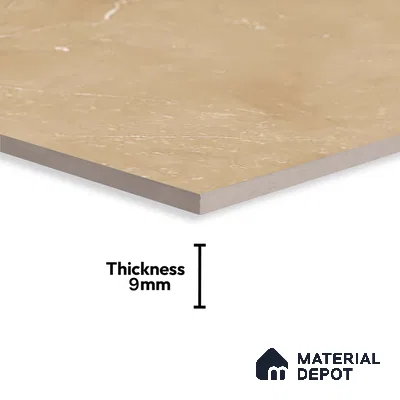 Marble Wall Tile TL 05471 C Lustra Mesa Beige 2 ft x 1 ft Ceramic Satin Finish - 9 mm | Suitable for Bathroom, Kitchen (Sample)