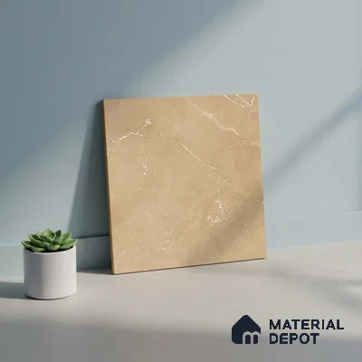 Marble Matching Floor Tile TL 05471 D Lustra Mesa Beige 1 ft x 1 ft Ceramic Antiskid Matte Finish - 9 mm | Suitable for Bathroom, Kitchen