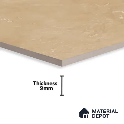Marble Matching Floor Tile TL 05471 D Lustra Mesa Beige 1 ft x 1 ft Ceramic Antiskid Matte Finish - 9 mm | Suitable for Bathroom, Kitchen