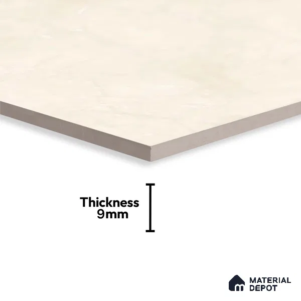 Marble Wall Tile TL 05471 Lustra Mesa Crema 2 ft x 1 ft Ceramic Satin Finish - 9 mm | Suitable for Bathroom, Kitchen