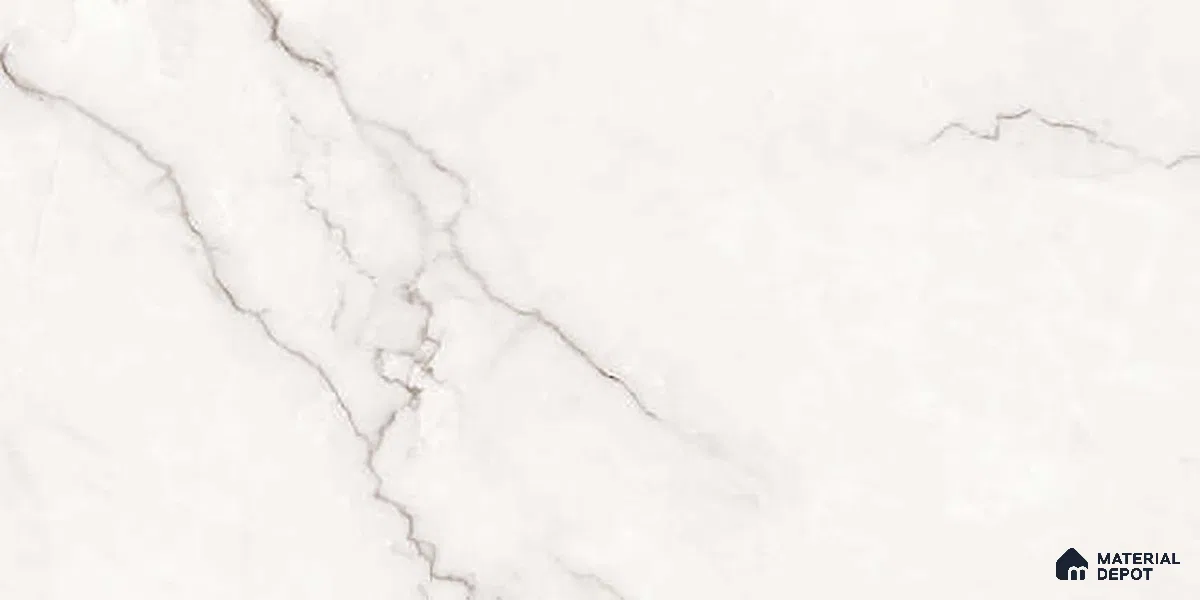 Marble Wall Tile TL 05480 Lustra Sahara Bianco 2 ft x 1 ft Ceramic Satin Finish - 9 mm | Suitable for Bathroom, Kitchen