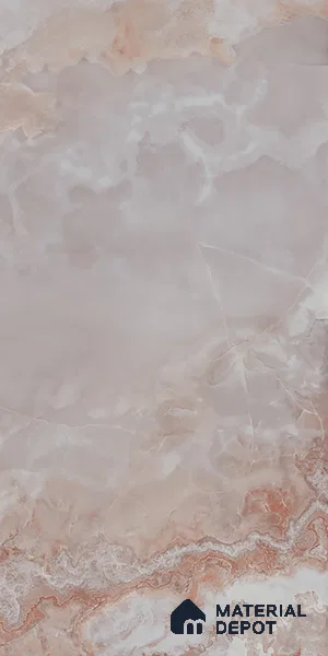 Marble Floor & Wall Tile TL 05818 F Gravier Blush Onyx 2 ft x 4 ft Vitrified Matte Finish - 9 mm | 10 Random Design | Suitable for Living Room, Bedroom, Bathroom