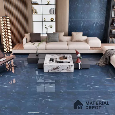Marble Floor & Wall Tile TL 05812 C Gravier Soft Voila 2 ft x 4 ft Vitrified High Gloss Finish - 9 mm | 4 Random Design | Suitable for Living Room, Bedroom, Bathroom (Sample)
