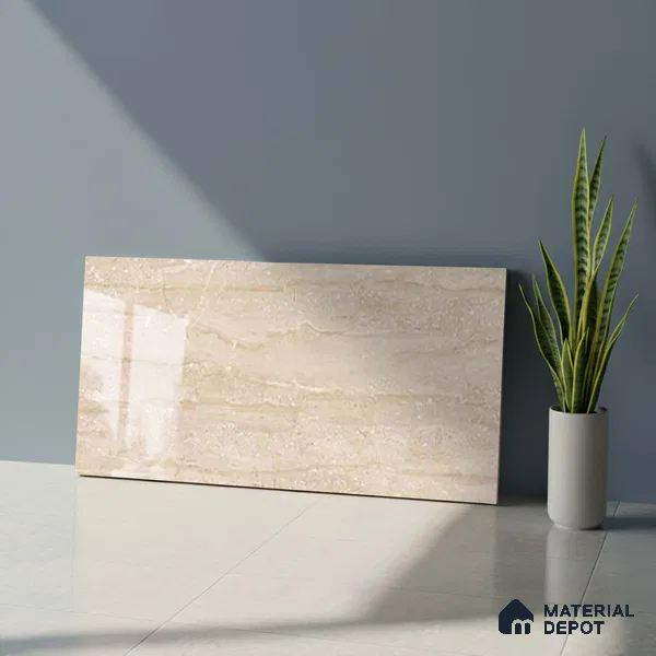 Marble Wall Tile TL 05316 B Splendore Bottichino Brynx Dark 2 ft x 1 ft Ceramic Glossy Finish - 9 mm | Suitable for Kitchen, Bathroom & Balcony Walls (Sample)
