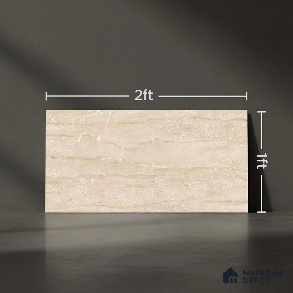 Marble Wall Tile TL 05316 B Splendore Bottichino Brynx Dark 2 ft x 1 ft Ceramic Glossy Finish - 9 mm | Suitable for Kitchen, Bathroom & Balcony Walls (Sample)