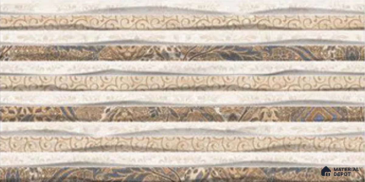 Abstract Wall Tile TL 05316 C Splendore Bottichino Brynx Highlighter 2 ft x 1 ft Ceramic Glossy Finish - 9 mm | Suitable for Kitchen, Bathroom & Balcony Walls (Sample)