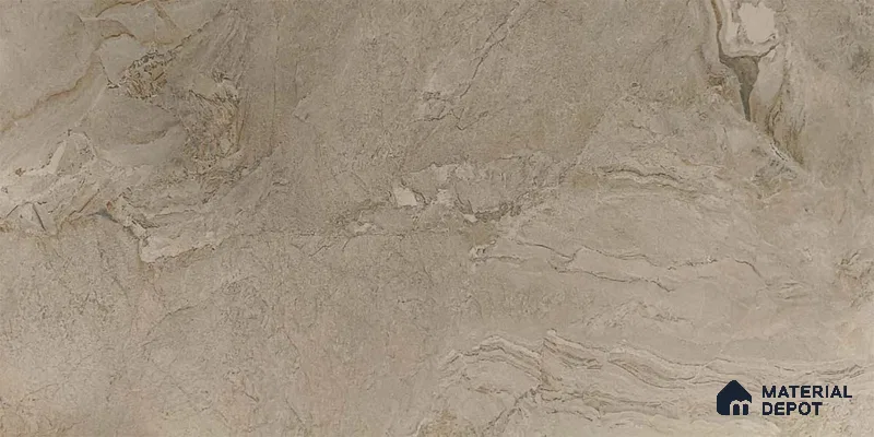 Marble Wall Tile TL 05319 C Splendore Engraved Petals Dark 2 ft x 1 ft Ceramic Matte Finish - 9 mm | Suitable for Kitchen, Bathroom & Balcony Walls (Sample)