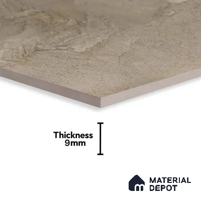 Marble Wall Tile TL 05319 C Splendore Engraved Petals Dark 2 ft x 1 ft Ceramic Matte Finish - 9 mm | Suitable for Kitchen, Bathroom & Balcony Walls (Sample)