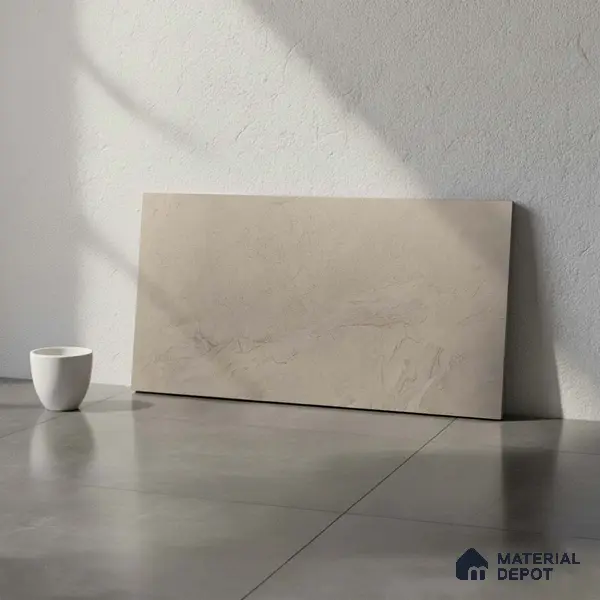 Marble Wall Tile TL 05319 Splendore Engraved Petals Light 2 ft x 1 ft Ceramic Matte Finish - 9 mm | Suitable for Kitchen, Bathroom & Balcony Walls