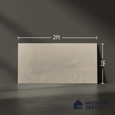 Marble Wall Tile TL 05319 Splendore Engraved Petals Light 2 ft x 1 ft Ceramic Matte Finish - 9 mm | Suitable for Kitchen, Bathroom & Balcony Walls