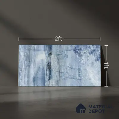 Marble Wall Tile TL 05321 C Splendore Glacier Scala Dark 2 ft x 1 ft Ceramic Glossy Finish - 9 mm | Suitable for Kitchen, Bathroom & Balcony Walls