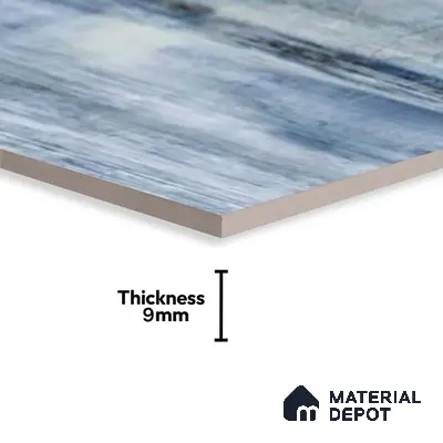 Marble Wall Tile TL 05321 C Splendore Glacier Scala Dark 2 ft x 1 ft Ceramic Glossy Finish - 9 mm | Suitable for Kitchen, Bathroom & Balcony Walls