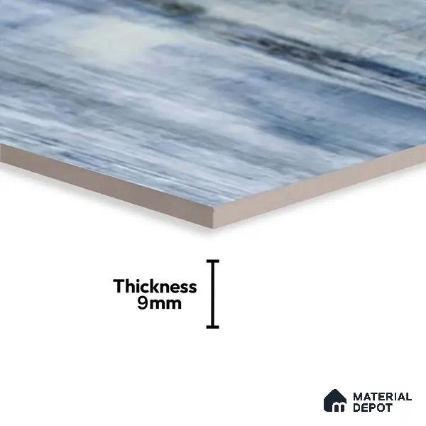 Marble Wall Tile TL 05321 C Splendore Glacier Scala Dark 2 ft x 1 ft Ceramic Glossy Finish - 9 mm | Suitable for Kitchen, Bathroom & Balcony Walls