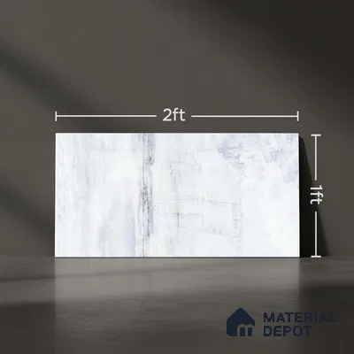 Marble Wall Tile TL 05321 Splendore Glacier Scala Light 2 ft x 1 ft Ceramic Glossy Finish - 9 mm | Suitable for Kitchen, Bathroom & Balcony Walls (Sample)