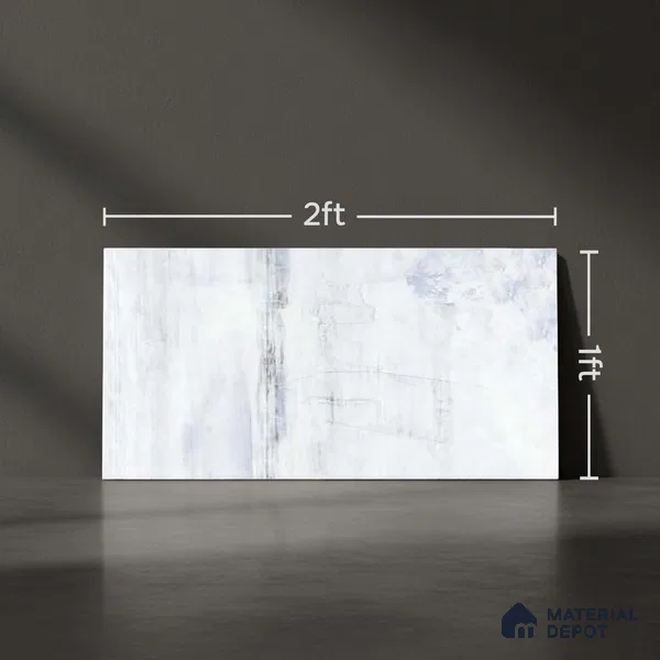 Marble Wall Tile TL 05321 Splendore Glacier Scala Light 2 ft x 1 ft Ceramic Glossy Finish - 9 mm | Suitable for Kitchen, Bathroom & Balcony Walls (Sample)