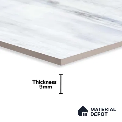 Marble Wall Tile TL 05321 Splendore Glacier Scala Light 2 ft x 1 ft Ceramic Glossy Finish - 9 mm | Suitable for Kitchen, Bathroom & Balcony Walls (Sample)