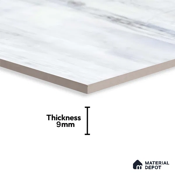 Marble Wall Tile TL 05321 Splendore Glacier Scala Light 2 ft x 1 ft Ceramic Glossy Finish - 9 mm | Suitable for Kitchen, Bathroom & Balcony Walls (Sample)