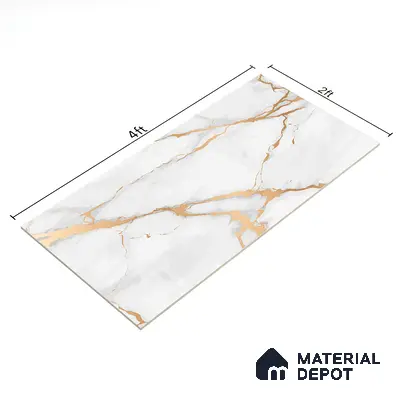 Marble Floor & Wall Tile TL 05621 Marco Golden 4 ft x 2 ft Matte Finish Vitrified Tile - 9 mm