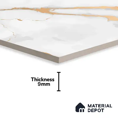 Marble Floor & Wall Tile TL 05621 Marco Golden 4 ft x 2 ft Matte Finish Vitrified Tile - 9 mm