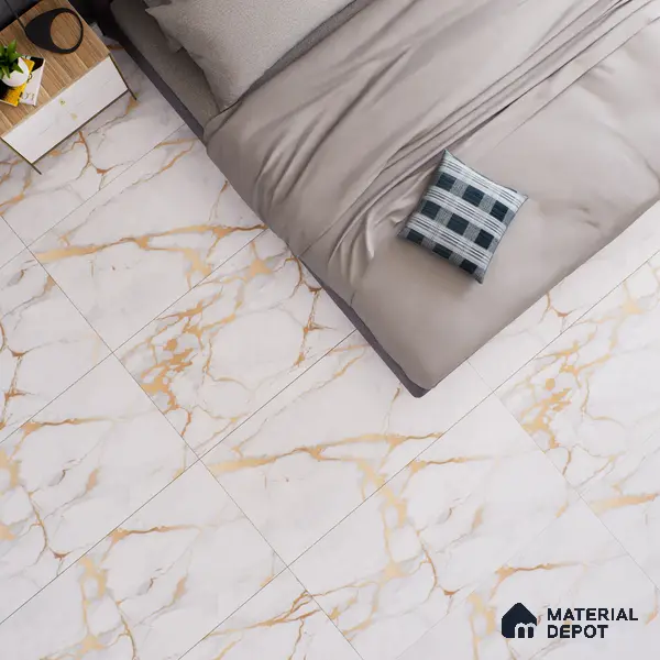 Marble Floor & Wall Tile TL 05621 Marco Golden 4 ft x 2 ft Matte Finish Vitrified Tile - 9 mm