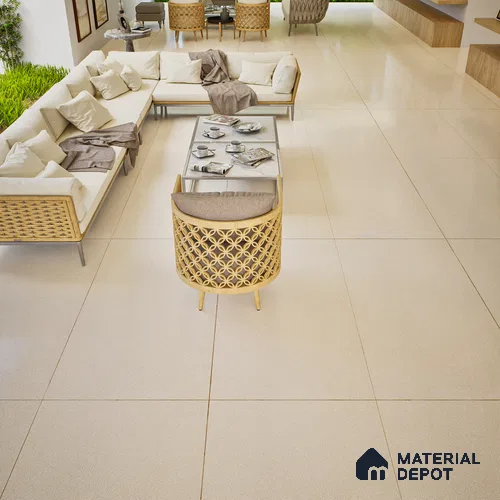 Stone Floor & Wall Tile | TL 00760 Apricot 4 ft x 2 ft Glossy Finish Full Body Vitrified Tile - 9 mm | Suitable For Living Room, Bedroom, Bathroom
